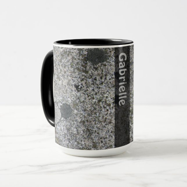 Mug Texture de roche de granit de géologie avec de la (Devant gauche)