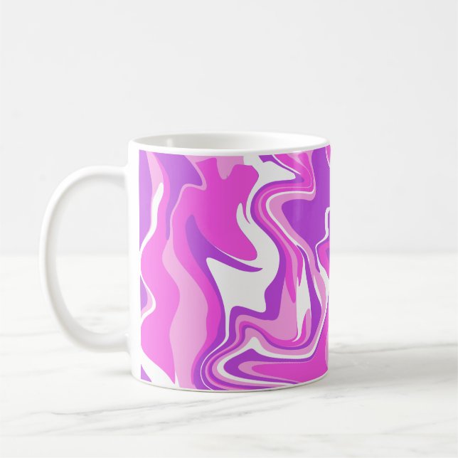 Mug Texture de tourbillon de marbre abstrait - Teinte  (Gauche)