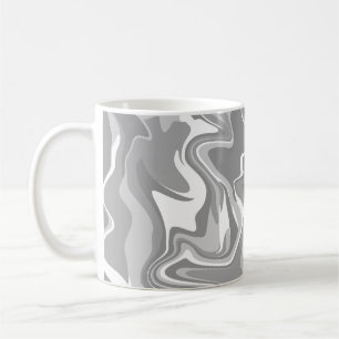 Mug Texture de tourbillon de marbre abstrait - Tons gr