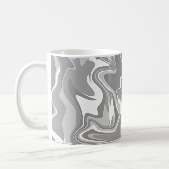 Mug Texture de tourbillon de marbre abstrait - Tons gr (Gauche)