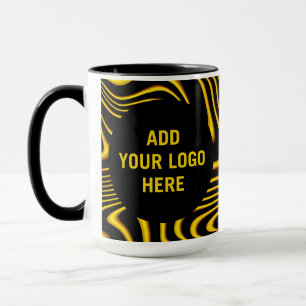 Mug Texture de tourbillons dorés jaunes personnalisés