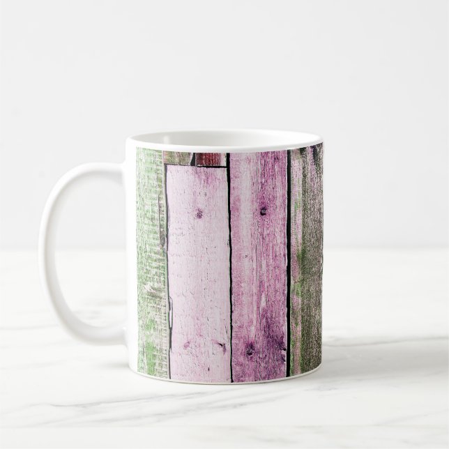 Mug Texture de vieux bois fenceabstract, arrière - pla (Gauche)