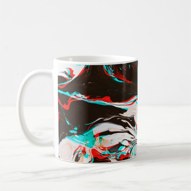 Mug Texture déformée et brillante du surf d'encre marb (Gauche)