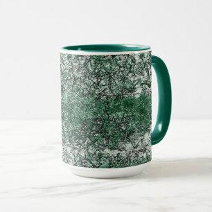Mug Texture d'huile verte sur bâtons et peluches
