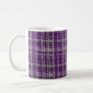 Mug Texture du tissu de tartan violet utile comme supp