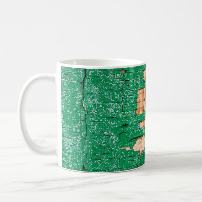 Mug Texture d'une vieille clôture en bois avec peintur (Gauche)