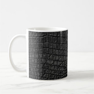 Mug Texture en cuir noir
