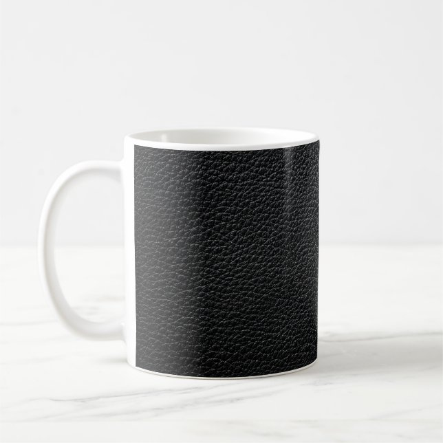 Mug Texture en cuir noir et cuir fond, texture (Gauche)