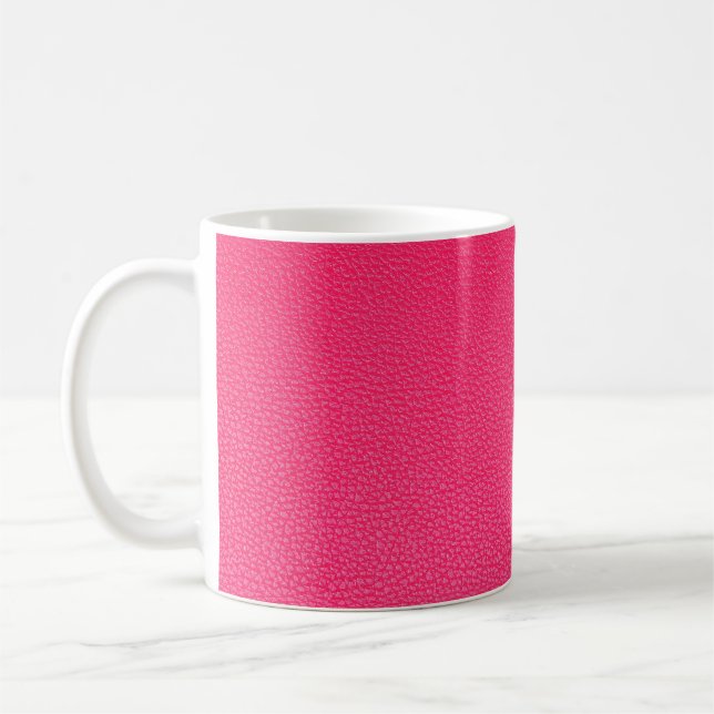 Mug Texture en cuir rose (Gauche)