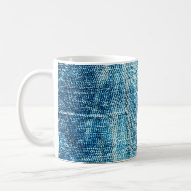 Mug Texture en jean bleu (Gauche)