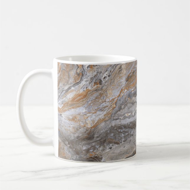 Mug Texture en marbre : Élégance en calcaire italien. (Gauche)