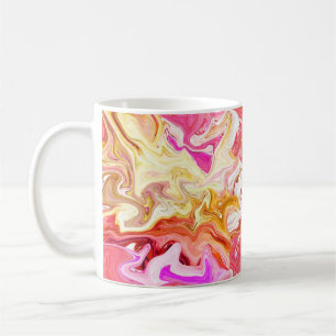 Mug Texture en marbre incolore, motif abstrait