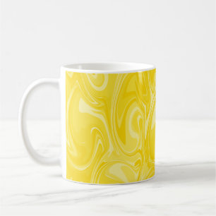 Mug Texture en marbre - Tons Jaunes