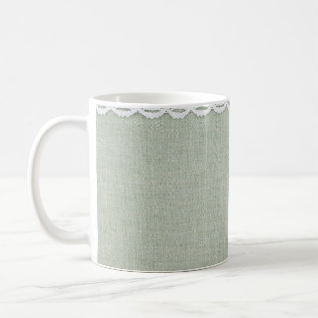 Mug Texture et dentelle textiles  (Gauche)