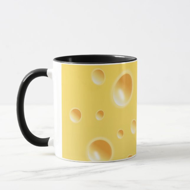Mug Texture jaune de fromage suisse (Gauche)