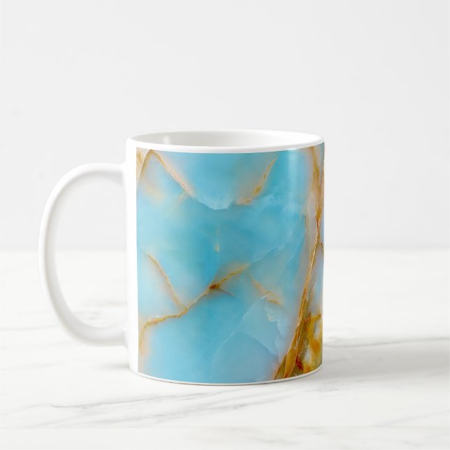 Mug Texture marbré, intérieur onyx coloré. (Gauche)