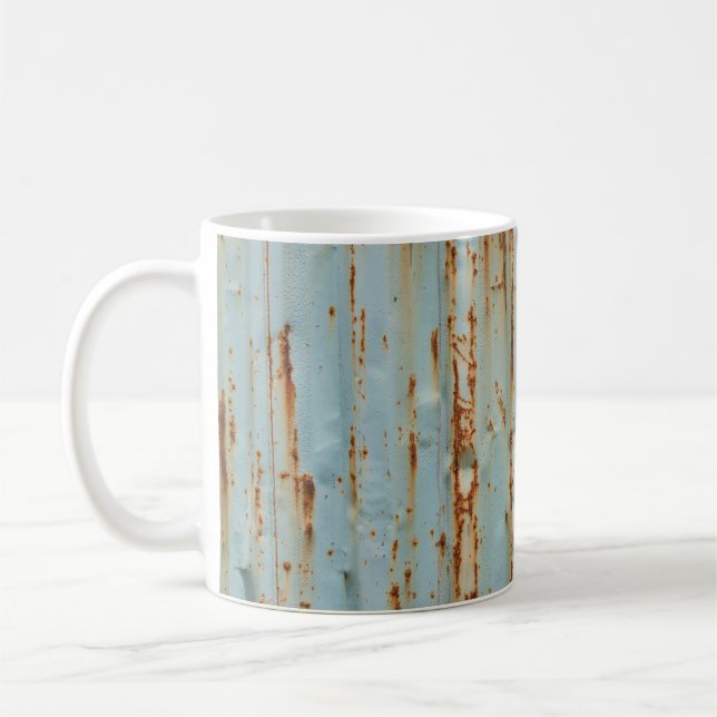Mug Texture métallique peinte en bleu rouillé (Gauche)