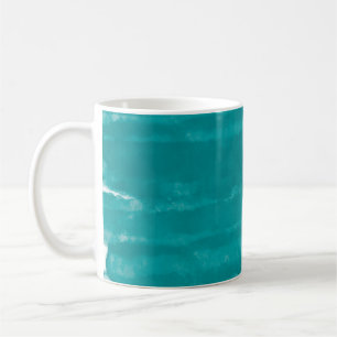 Mug Texture minimaliste aquarelle turquoise