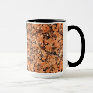 Mug Texture orange de roche de géologie avec le nom