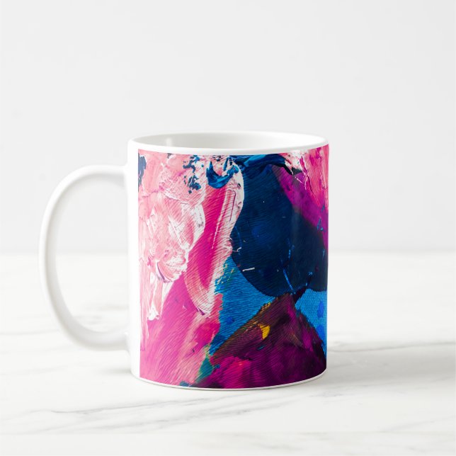 Mug Texture peinte artistique, décoration moderne. (Gauche)