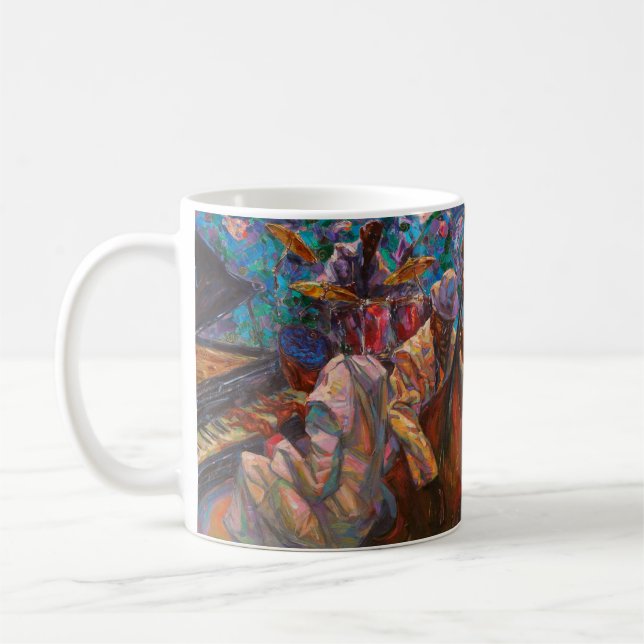 Mug texture, peinture à l'huile, art, jazz, blues, tra (Gauche)