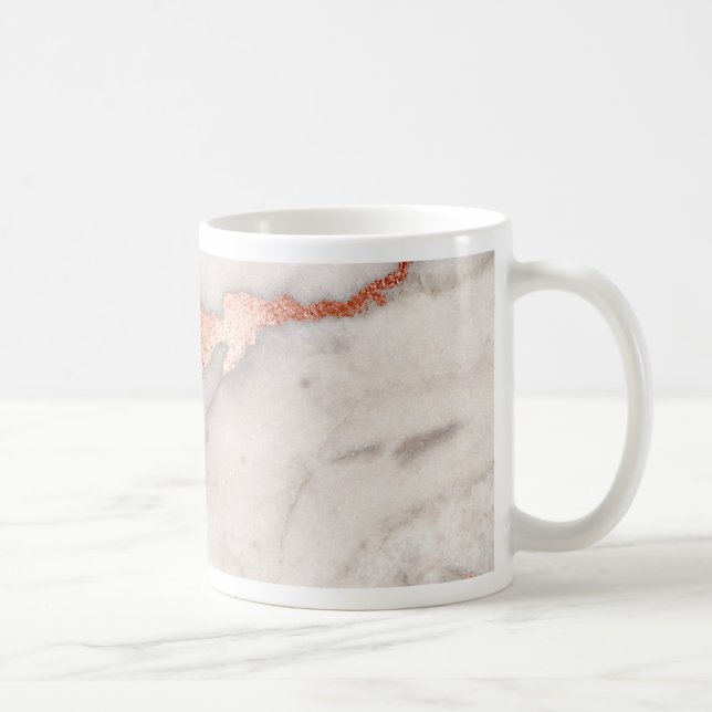 Mug Texture rose en marbre d'or (Droite)
