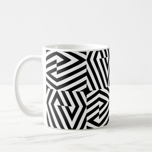Mug Texture transparente avec bande oblique noire (Gauche)