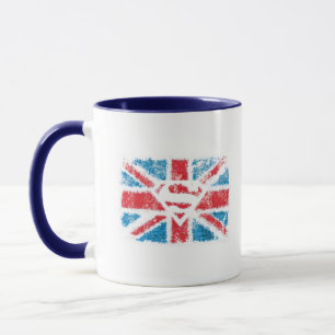Mug Textured S-Shield Over Flag