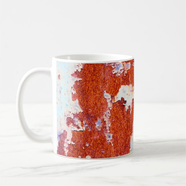 Mug Texturegrunge en métal rouillé, texturé, abstrait, (Gauche)