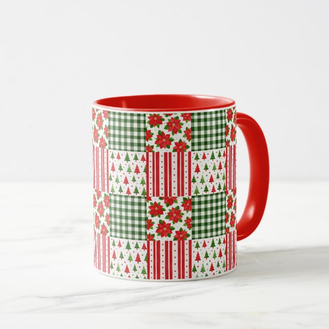 Mug Textures de Noël (Devant droit)