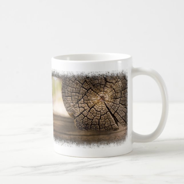 Mug Textures en bois vieux Cabine 1 sur blanc (Droite)