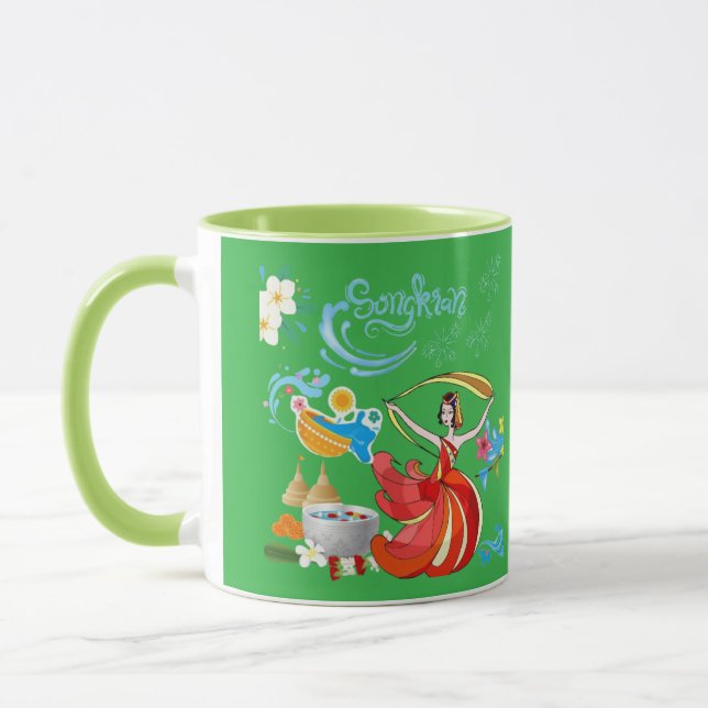 Mug Thai nouvel an radiance vert kelly (Gauche)