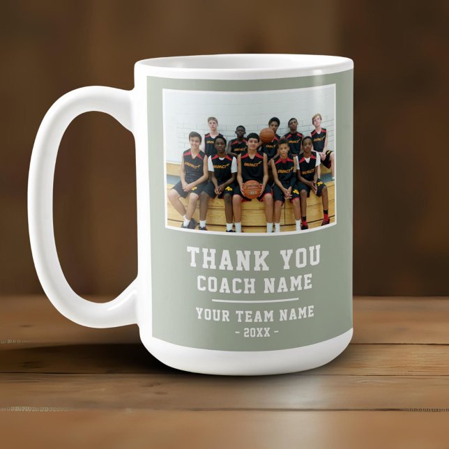 Mug Thank you Coach Team Name Photo (Créateur téléchargé)