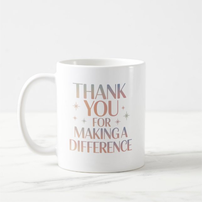 Mug Thank You for Making a Difference (Gauche)