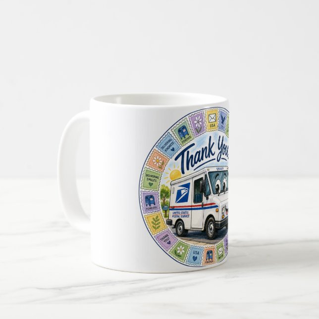 Mug Thank you Postal Workers  (Devant gauche)