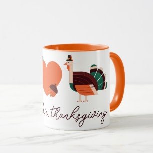 Mug Thanksgiving Day Citation, Love Peace Thanksgiving