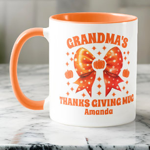 Mug Thanksgiving de grand-mère personnalisée