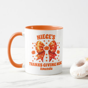 Mug Thanksgiving de la nièce personnalisée