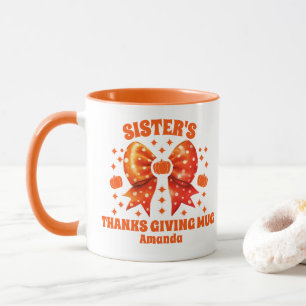 Mug Thanksgiving de Soeur personnalisée