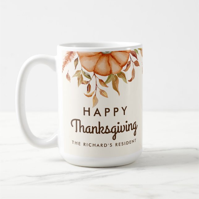 Mug Thanksgiving Dîner Invitation Boho Theme (Gauche)