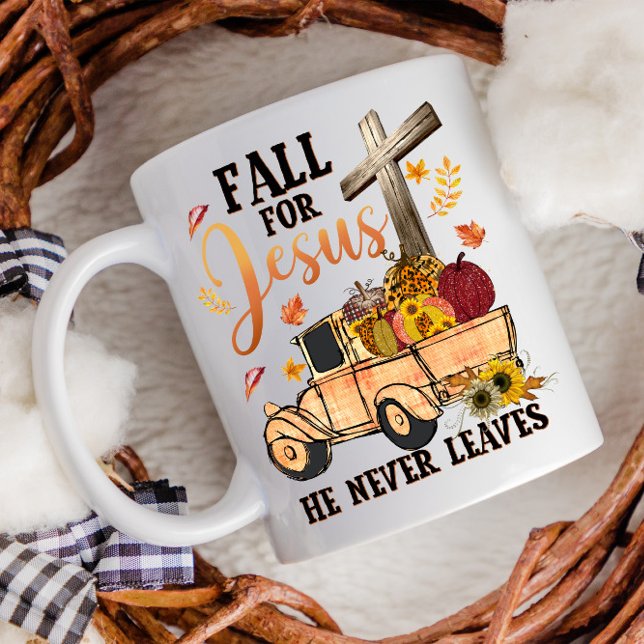 Mug Thanksgiving Fall for Jesus Truck Cross (Créateur téléchargé)
