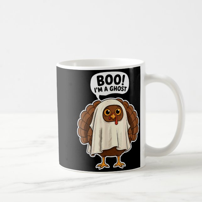 Mug Thanksgiving Ghost Turkey Disguise Funny Halloween (Droite)