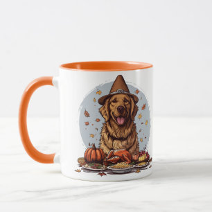 Mug Thanksgiving Golden Retriever Chien