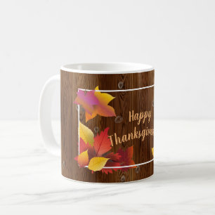 Mug Thanksgiving Holiday Fall Maple Feuilles Décor en
