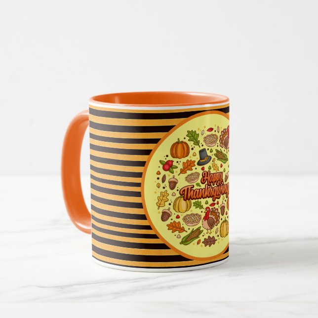 Mug Thanksgiving Moderne Belle Collection Automne (Devant gauche)