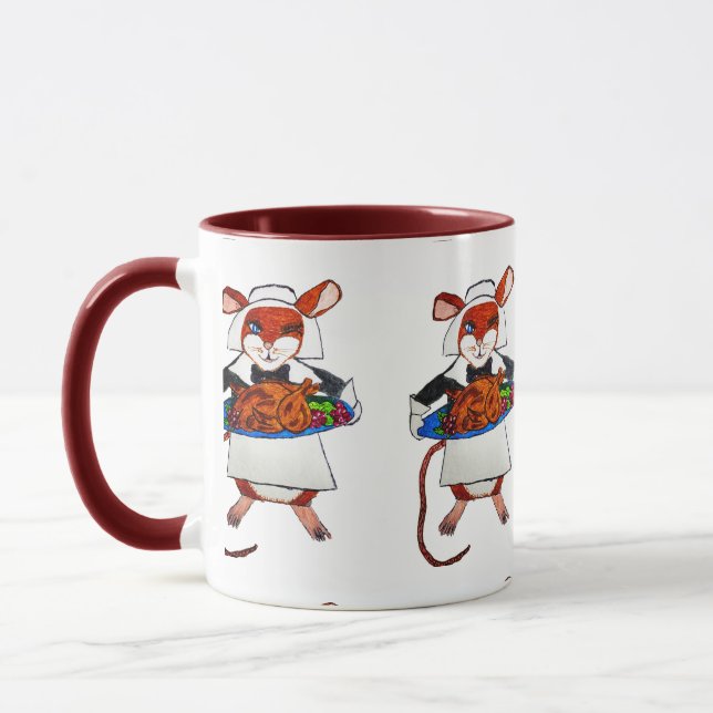 MUG THANKSGIVING MOUSE PILGRIM (Gauche)