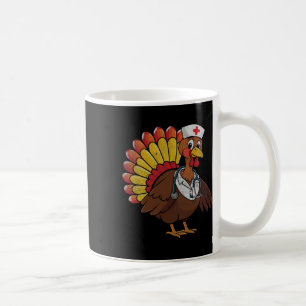 Mug Thanksgiving Scrub Tops Femmes Turquie Infirmière