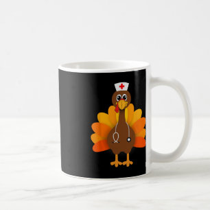Mug Thanksgiving Scrub Tops Femmes Turquie Infirmière