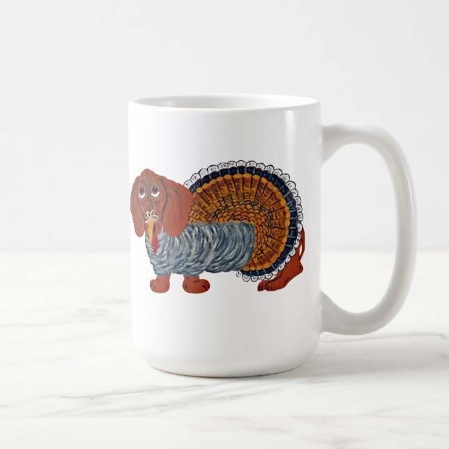 Mug Thanksgiving Turquie de teckel (Droite)