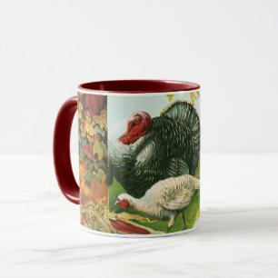Mug Thanksgiving vintage, Déchets sauvages Couleurs d'